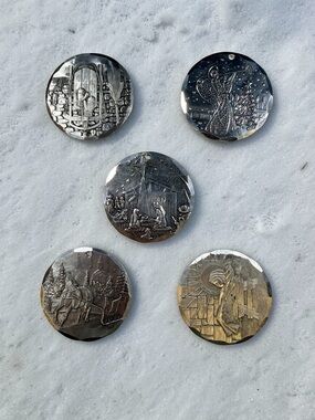 Wendell August Forge Holiday Ornaments - Set of 5 2009-2015